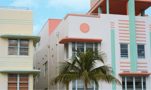 Art Déco District in South Beach Miami