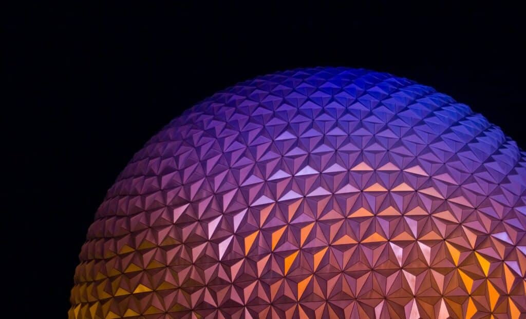 Spaceship Earth in EPCOT, one of Disney's theme parks in Orlando.