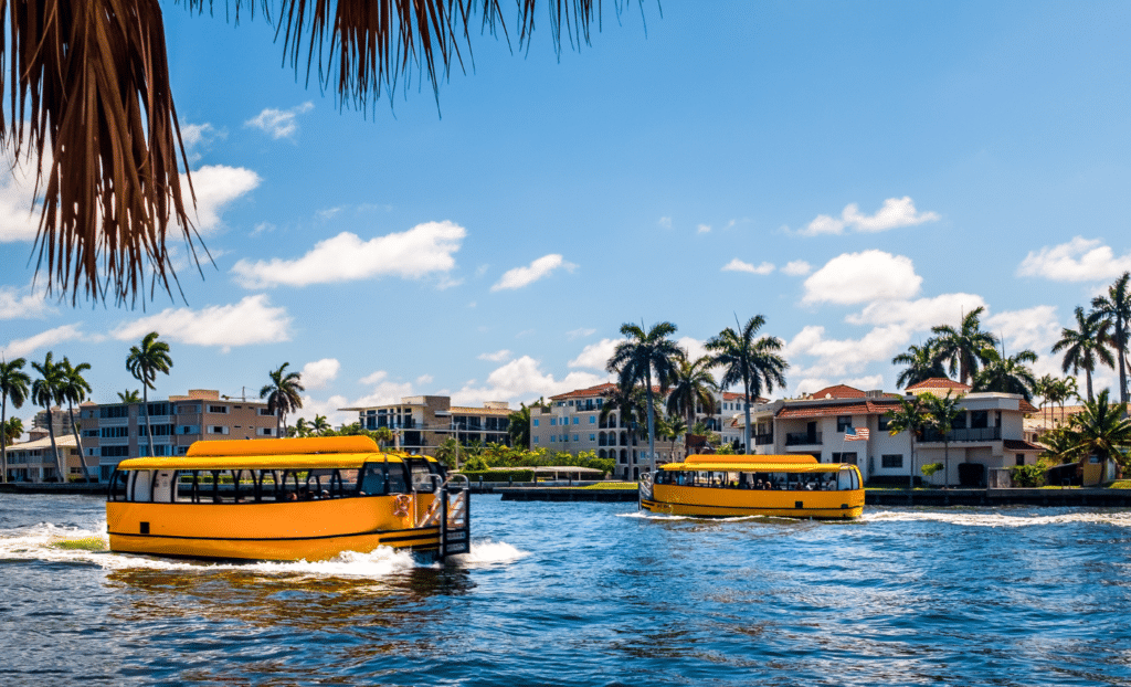 cómo subirse a un taxi acuático en Fort Lauderdale