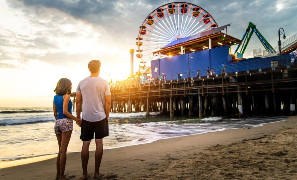 Santa Monica Beach is the top beach choice for tourists in L.A.
